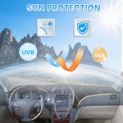 KUST Black Dash Cover Compatible with Lexus ES ES240 ES350 2007-2012 Dashboard Cover Accessories for ES240 ES350 Non-Slip Polyester Dashboard Mat Custom Fit Center Console Sunshield Protector No Glare - size: ES 07-12(Black)