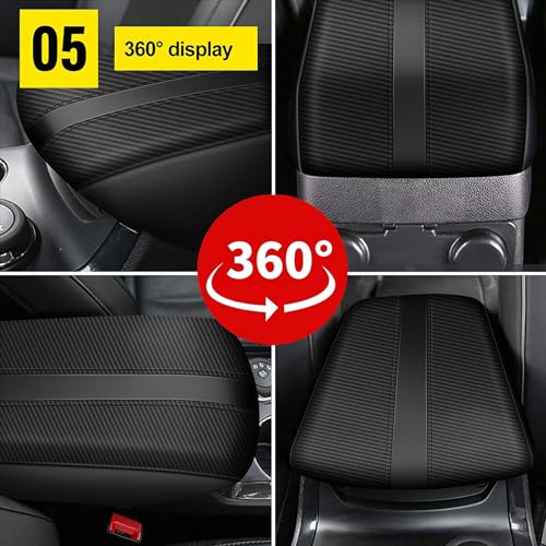 AOMSAZTO Black Carbon Fiber Armrest Heightening Pad for 2011 2012 2013 2014 2015 2016 2017 2018 2019 Ford Explorer - color: Carbon Fiber