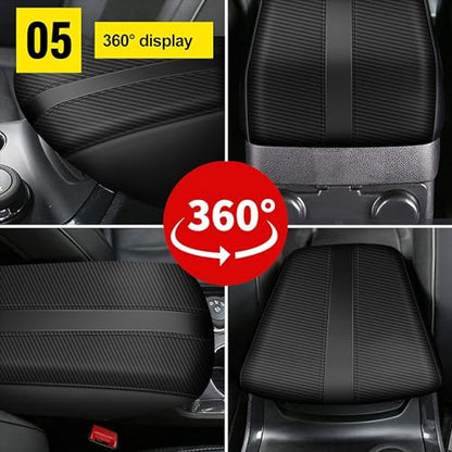 AOMSAZTO Black Carbon Fiber Armrest Heightening Pad for 2011 2012 2013 2014 2015 2016 2017 2018 2019 Ford Explorer - color: Carbon Fiber