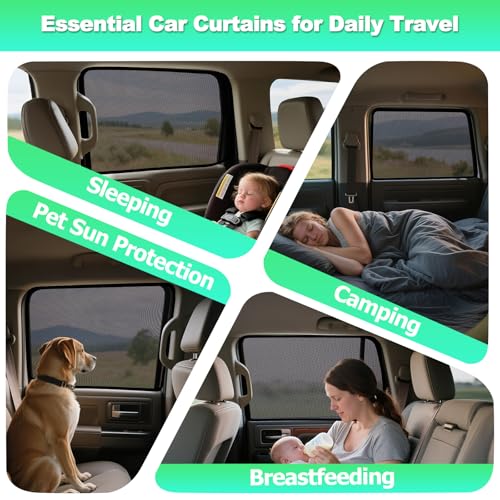 2015-2020 f150 Window Shades - Rear Side Window Sun Shade for Baby, Breathable Mesh Car Privacy Window Covers, UV Protection and Heat Insulation for Road Trips, Napping, Camping (2 PCS) - size: F150(2015-2020)-2pcs