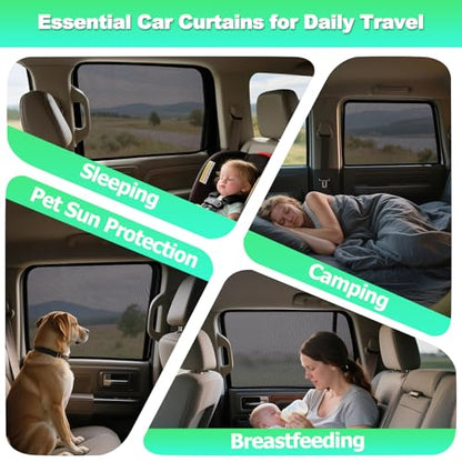 2015-2020 f150 Window Shades - Rear Side Window Sun Shade for Baby, Breathable Mesh Car Privacy Window Covers, UV Protection and Heat Insulation for Road Trips, Napping, Camping (2 PCS) - size: F150(2015-2020)-2pcs