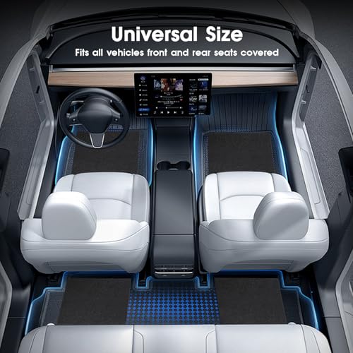 Disposable Floor Mats for Cars, 30 Pack Car Floor Mats, Black Automotive Floor Mats Waterproof Car Foot Pads, Mats for Car Detailing, Universal Fit Protective Front Rear Floor Mat for Cars (20"x16")