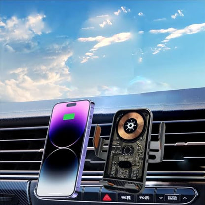 Wireless Car Charger Mount, 15W Fast Charging Auto Clamping Car Charger Holder for iPhone/Samsung for iPhone 17 16 15 14 13 12 11 Pro,Samsung Galaxy S26 Ultra S25 S24 Ultra S23 S22 S21 S20