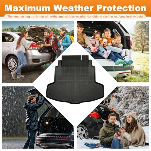 Trunk Liner for 2021-2024 2025 Acura TLX 3D Custom Fit All-Weather TPE Material Waterproof Car Cargo Liner Mat, Black - color: 2021-2025 Acura TLX