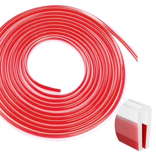 Silicone Edge Trim Self-Adhesive U Channel Silicone Edge Trim Edge Protector for Sheet Metal (Clear, Fit 3/32" - L 10') - color: Clear, size: Fit 3/32" - L 10'