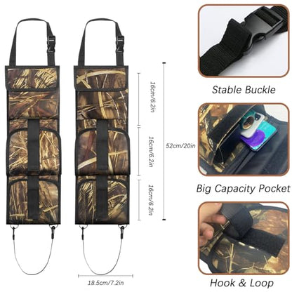 Car Seat Back Gun Rack, 2 Pack Automotive Truck Racks for Hunting Gear, Seat Back Gun Sling Holder with Storage Pockets for Truck SUV - color: Style 2