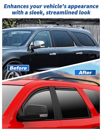 in-Channel Window Rain Guards Fit for Dodge Durango 2011-2025 2026 Extra Durable Rain Guard Side Window Deflectors Window Vent Visors Shades Exterior Car Accessories - size: Fit for 2011-2026 Dodge Durango