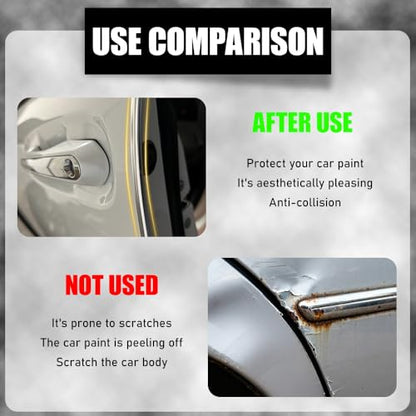 50Ft Automotive Chrome Trim Molding, Chrome Tape, 1/2" Universal Bumper Window Door Body Side Decorative Strip Scratch-Proof, Silver Car Exterior and Interior Side Molding for Motor Truck RV
