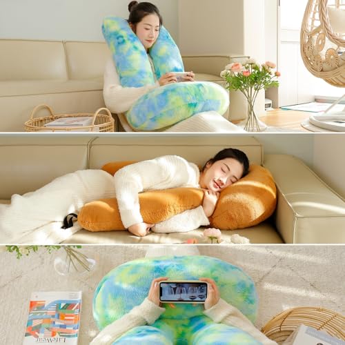 FHSGGP Travel Pillow Car Travel Sleep Support Pillow 2-in-1 Lap Pillow and Car Pillow with Neck and Body Support for Adults and Kids on Long Trips Kids Travel Pillow Black - color: E-black