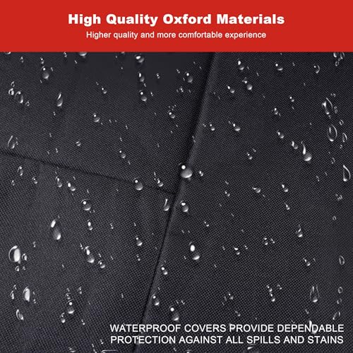 Flying Banner AquaShield car seat Covers Set Waterproof Water Resistant arm Rest Shoulder Seatbelt Compatible Truck Protectors Universal Non Slip (Solid Black, 1 Driver + 2 Passanger) - color: Solid Black, size: 1 Driver + 2 Passenger