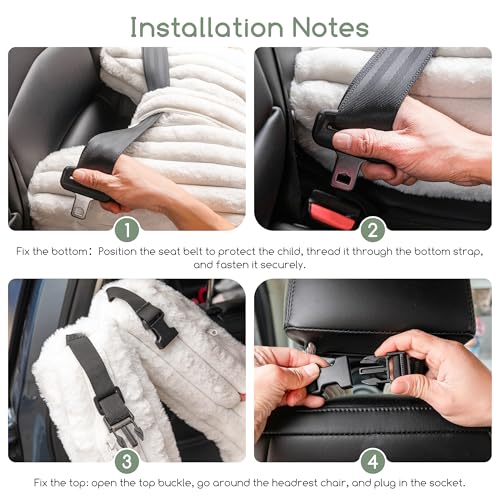 HIGOGOGO Washable Travel Pillow, Car Pillow for Kids & Adults, Upgraded Travel Pillows with Removable Soft Cover and High-Support Foam, Fix Neck and Body Sitting/Sleeping on The Trip, Beige - color: A-beige