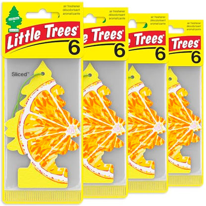 LITTLE TREES Car Air Freshener | Hanging Tree Provides Long Lasting Scent for Auto and Home | 24 Air Fresheners |Sliced - color: Sliced