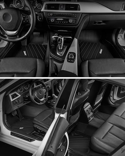 3W Floor Mats Fit for 2012-2018 BMW F30 3 Series 320i 328d 328i 330e 330i 335i 340i RWD & Sedan, TPE All Weather Custom Fit Floor Liner for 3 Series Full Set Car Mats (NOT for 335is & GT & X-Drive) - style: 5) 3 Series 2013-2018 | Floor Mats