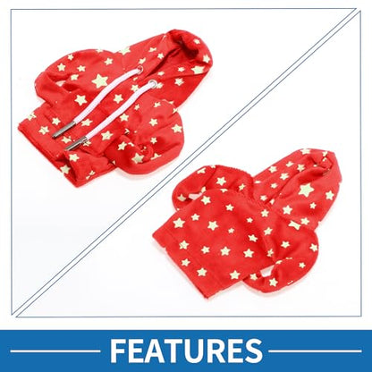 Universal Shift Knob Cover Star Glow in the Dark Pattern Gearstick Hoodie Shifter Lever Knob Hoodie for Car RV Truck SUV Fabric Red - color: Red