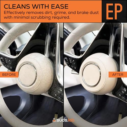 Suds Lab Elite-Plush Detailing Brush with Stand – Ultra-Soft Detailing Brushes with Synthetic Bristles – Metal-Free Auto Brush for Scratch-Free Cleaning on Piano Black & Clusters - size: Synthetic Hair
