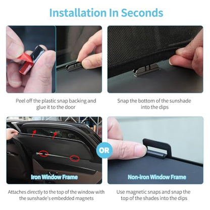 RAV4 Specific Side Window Sun Shades, 2019-2024 Rear Vehicle Interior Shade for Baby Mesh Car Window Covers, Breathable, UV Protection and Heat Insulation (RAV4（2019-2024）, Rear Side-2pcs) - size: Rear Side-2pcs