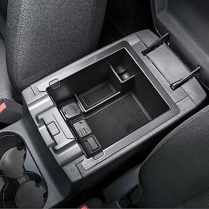 HGWEI Center Console Organizer Compatible with Mazda CX-5 2017 2018 2019 2020 2021 2022 2023 2024 2025 Accessories, Armrest Insert Tray Storage Coin Holder (Not for 2026), Black Trim