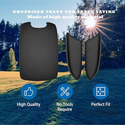 Compatible with Center Console Lid Armrest Honda Accord Replacement Cover 2008 2009 2010 2011 2012 Center Console Cover (Black(Center & Front)) - color: Black(Center & Front)