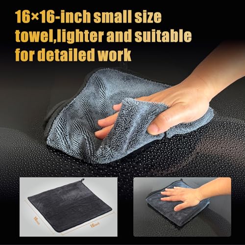 2-Pack Microfiber Car Drying Towel – Extra Large 24” x 36”, Streak-Free, Scratch-Free, and Ultra-Absorbent for Effortless Car Detailing