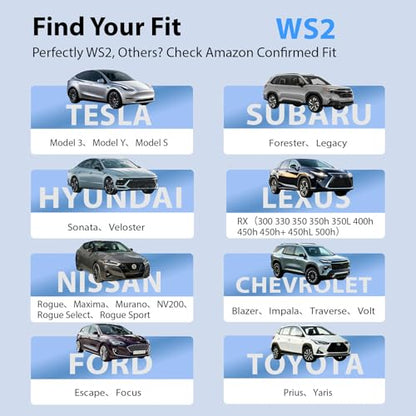Upgraded Windshield Sun Shade for Tesla Model 3/Model Y 2017-2026 [99.9% Sun Protection, Super Heat Insulation] Foldable Sunshade with Storage Bag, Car Accessories, WS2 (59 x 36 in) - size: Ws2 | 59"l X 36"w