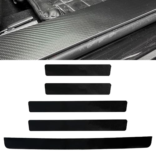 Car Door Sill Protector Rear Bumper Protector for Cars Carbon Fiber Wrap Anti-Scratch Car Door Step Automotive Entry Guard Bumper Guards Decoration Sticker Universal Car Accessories(5PCS) - size: 5PCS