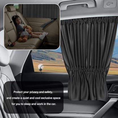 2PCS Car Window Shades,Suction Cup Mount Car Side Window Sun Shade for Sun Protection,Universal Window Covers for Privacy CCar Accessories Interior for Most Cars Trucks SUVs