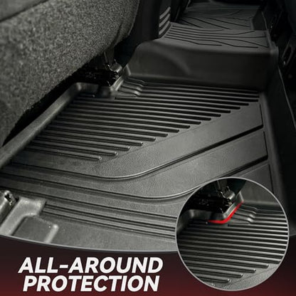 YITAMOTOR Floor Mats for Toyota Tacoma 2016-2023 Double Cab Automatic, Custom Fit All Weather Anti-Slip TPE Rubber Mat, Toyota Tacoma Accessories SR/SR5/TRD/Limited/Trail Floor Liner, 1st & 2nd Row - style: 2016-2023 | For Toyota Tacoma Double Cab Automat