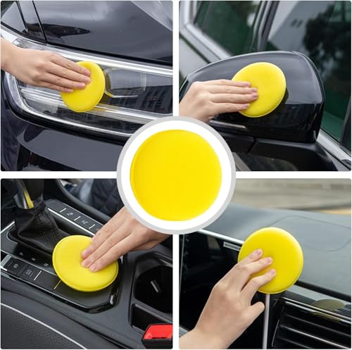 8pcs Car Windshield Cleaning Tool, Windshield Cleaner with with 5 Little Microfiber Pads that can be Washed/reused, Window Cleaner Tool, for Auto Glass Wiper (Blue) (Blue) - color: blue