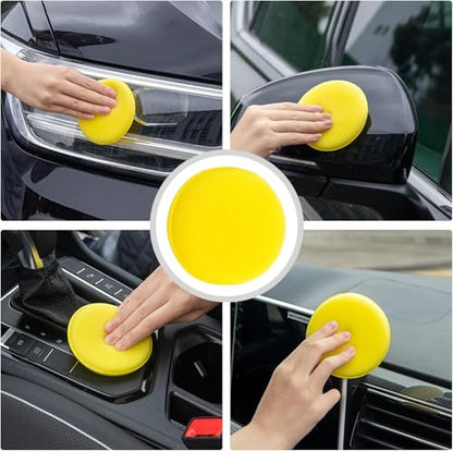 8pcs Car Windshield Cleaning Tool, Windshield Cleaner with with 5 Little Microfiber Pads that can be Washed/reused, Window Cleaner Tool, for Auto Glass Wiper (Blue) (Blue) - color: blue