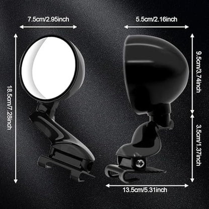 Blind Spot Mirror Adjustable 360 Degree Car Side Mirror, HD Glass Rear View Exterior Accessories Frame Thickness Less than 5MM for Car SUV (long-armed Left) - style: long-armed Left