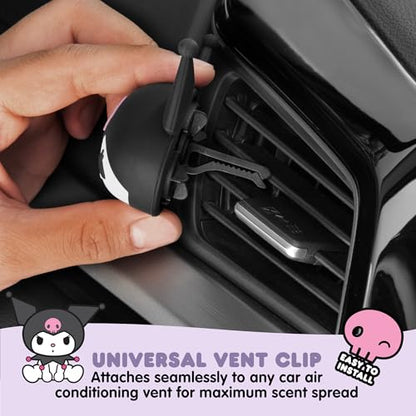Sanrio Kuromi Car Trunk Organizer, Steering Wheel Cover, Air Freshener & Refill – Cute, Collapsible, Heavy-Duty Storage & Car Accessories for Groceries, Tools, Travel – 12.5"L x 12.5"W x 9"H - style: Pack Kuromi