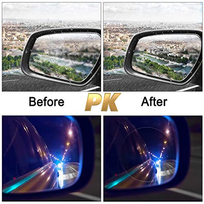 12 Pieces Car Rearview Mirror Film Rainproof Waterproof Anti Fog Nano Coating for Mirrors and Side Windows