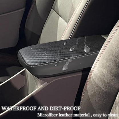Car Armrest Cover Waterproof Center Console Pad Scratch Resistance Box Cover Anti-Scratch Leather Protector Pad for Chevy Trax 2024 2025 2026 Accessories(Carbon Fiber + Black) - color: Carbon Fiber + Black