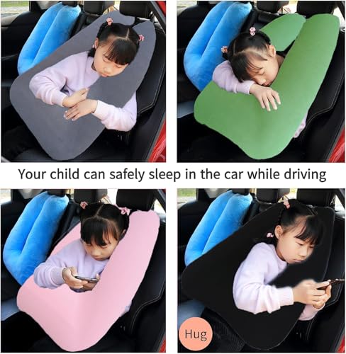 FHSGGP Travel Pillow Car Pillow Kid Car Sleeping The Sleeping Aid for Adults and Kids on Road Trips Sponge Kids Travel Pillow Provides Body and Head Support Pink - color: D-pink