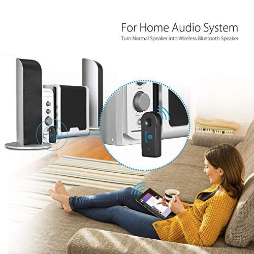 Bluetooth AUX Adapter for Car, Wireless Audio Receiver Portable Hands-Free Car Kits with AUX 3.5mm - color: BT003