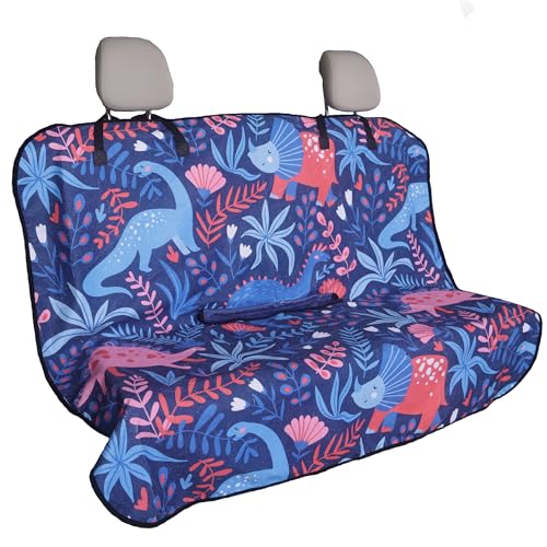 Back Seat Cover for Car Trucks Van SUV,Waterproof Rear Bench Towel Seat Covers for Dogs and Kids,Automotive Backseat Protector (Dinosaur) - color: Dinosaur, size: Rear Bench Seat Towel