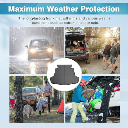Mixsuper Custom Fit Cargo Liner for 2018-2023 2024 2025 Toyota Camry & Avalon 2019-2022 All Weather Trunk Mat TPO Durable Odorless 3D Rear Trunk Liner Cargo Mat Black - size: 2018-2025 Toyota Camry/ 2019-2022 Avalon