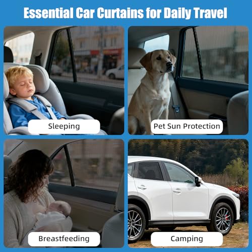 Car Window Shades for 2017-2023 Mazda CX-5 - Rear Side Window Sun Shade for Baby, Breathable Mesh Car Privacy Window Covers, UV Protection and Heat Insulation for Road Trips, Napping, Camping - size: Mazda CX-5(2017-2023)R-2PCS