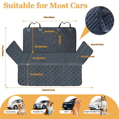 SUV Cargo Liner for Dog Car Seat Cover Waterproof Pet Cargo Cover Nonslip Dog Seat Cover with Bumper Flap Protector for SUV Trunk Sedans Vans（70L”*40W“） - size: 70" x 40"