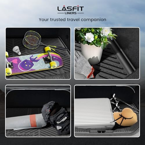 LASFIT Cargo Mat for 2012–2018 Ford Focus Sedan (Gas Models Only, No Subwoofer) Custom Fit All Weather Trunk Liner, Waterproof Heavy Duty Rear Trunk Protector for Cargo Area - style: 11) Focus Sedan| 12-18 | Cargo W/o Subwoofer