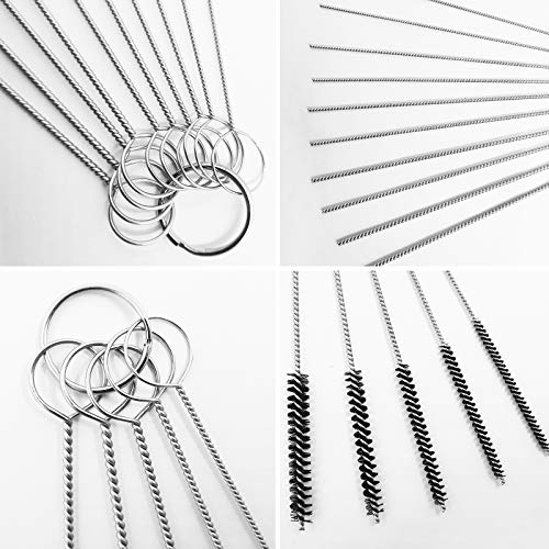 FineGood Wire Brush Set for Car Detailing - 9 PCS Cleaning Kit with 3 Brass, 3 Steel, 3 Nylon Brushes
