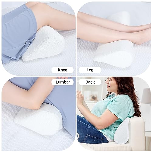 COOLBEBE Cervical Neck Pillows 2PCS, Memory Foam Neck Roll Pillows for Sleeping, Ergonomic Bolster Pillow for Bed, Sofa, Car Seat, Spine Support for Back Sleepers (2 Pack)