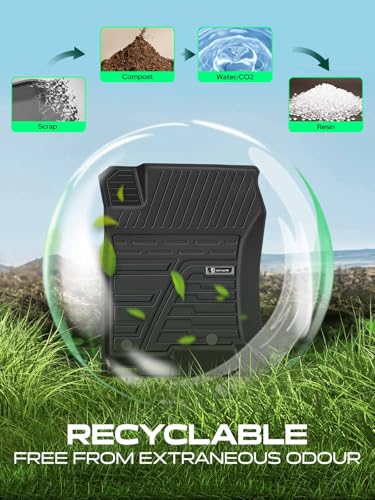 YHTAUTO Floor Mats Fit 2013-2024 Toyota 4Runner & 2014-2023 Lexus GX460, TPE All Weather Floor Liner Odorless Custom Fit Car Mats Liner, 1st & 2nd Row, Set of 3 - size: For 2014-2022 Gx