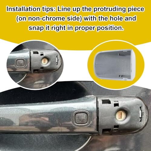 Car Door Handle Cover Cap Compatible With Volvo 07-16 S80/04-10 S40/09-17 XC60/08-16 XC70/08-15 V70/10-13 C30/06-13C70/05-12 V50 39998270 Door Key Cover Handle Accessories Lock Cap Beach Golden - color: Beach Golden Front Left driver's side