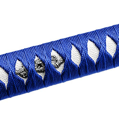 JDMBESTBOY Samurai Sword Blue White Shift Knob Shifter Alloy Katana Adapter Universal 20cm - color: Blue White, size: 20cm