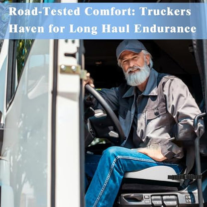 X-Large Seat Cushion for Truck Driver, Upgraded Cushion for Back Support and Pain Relief, Memory Foam with Non-Slip Washable Cover, Relieves Long-Term Truck Sitting and Pain Black - size: X-Large-Black