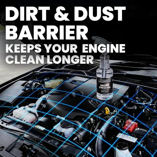 LANE'S Engine Dressing | Professional Engine Bay Cleaner and Protector Shine | Prevents Rubber Hoses Fading and Cracking | Easy to Use, Dust Resistant Degreaser & Detail Spray | 32 oz - size: 32 Fl Oz (Pack of 1)