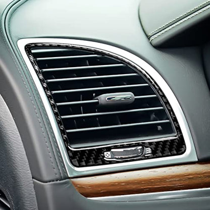 Car Air Vent Outlet Cover Decals for 2015-2023 Chrysler 300 / 300C / 300S / Limited/Touring Accessories Carbon Fiber Interior Stickers - color: Air Vent Cover