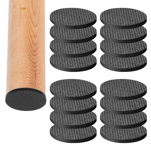 CHUNZEXI Non Slip Rubber Furniture Pads & Grippers, Self Adhesive Round Floor Protectors for Chair & Table Legs and Feet, 2 Inch, 16 Pack, Round - size: 2 inch 16 Round