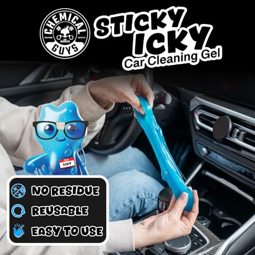 Chemical Guys Sticky Icky Car Cleaning Gel, Green Apple & Sweet Strawberry Scent - Detailing Kit, Car Dust Crevice Cleaner, Slime Auto Air Vent, Cleaning Putty for Keyboard Cleaner (4 Pack) - CJK1004 - size: 3.5 Ounce (Pack of 4), style: Various